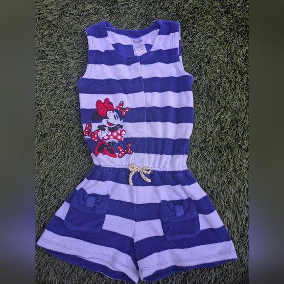 Disney Blue and White Striped Apparel - Picture 1 of 5